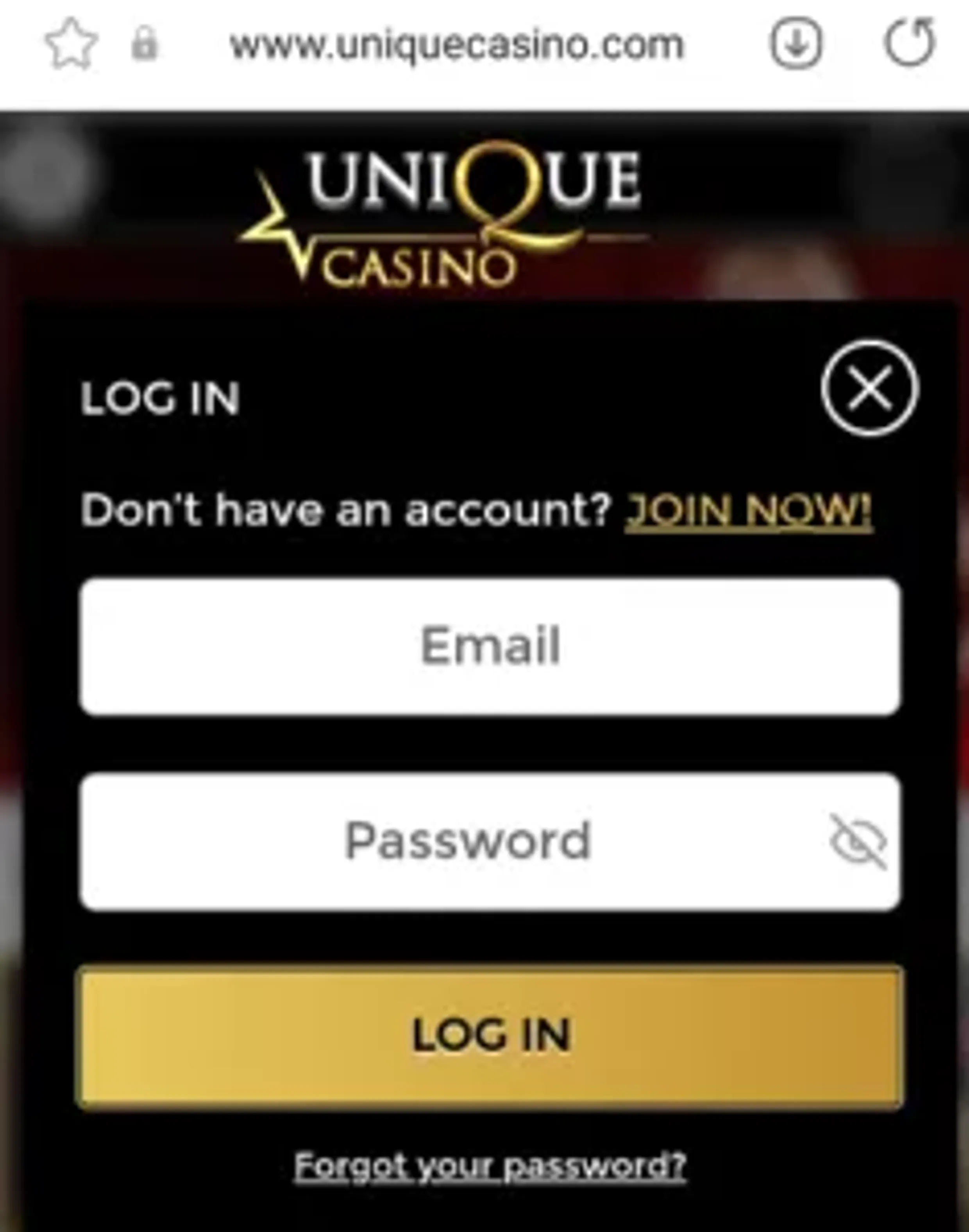 Unique casino login mobile2 236x300